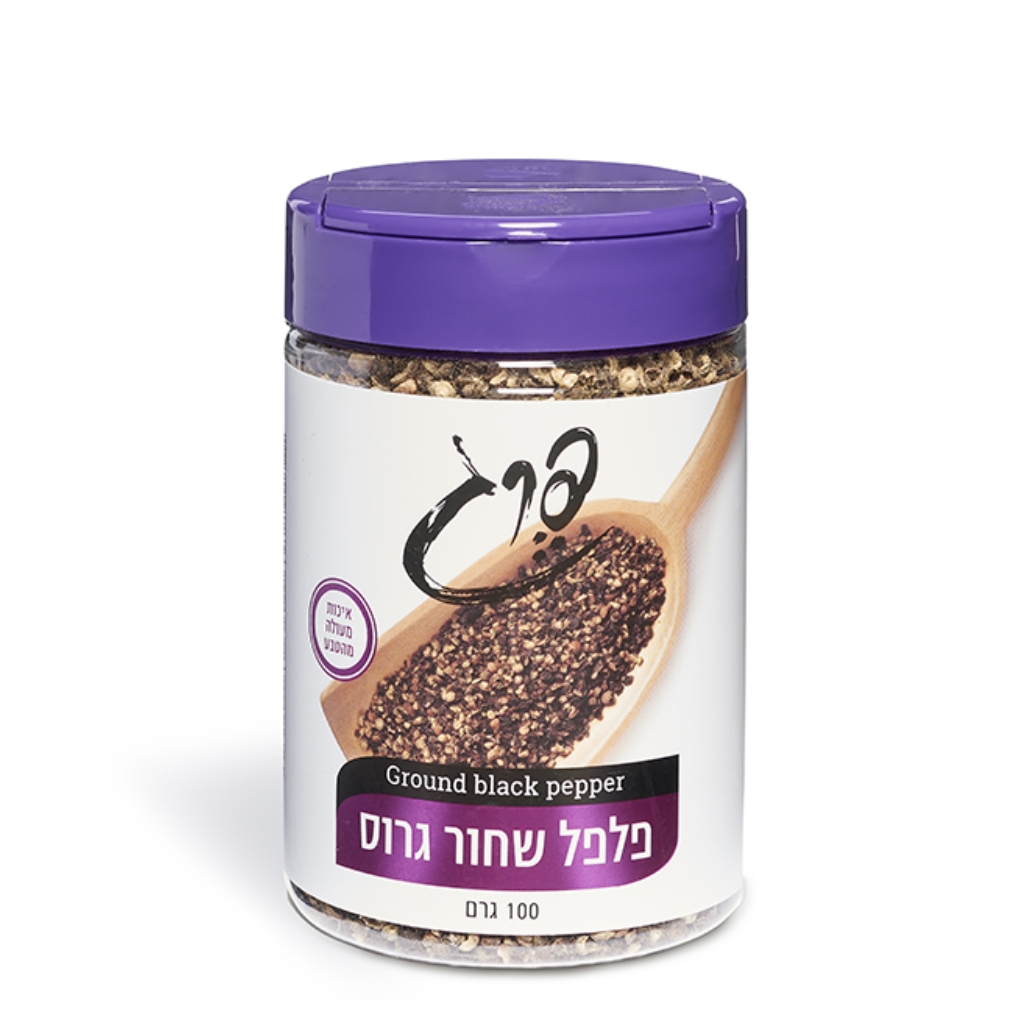פלפל שחור גרוס גס 100 גרם - פרג